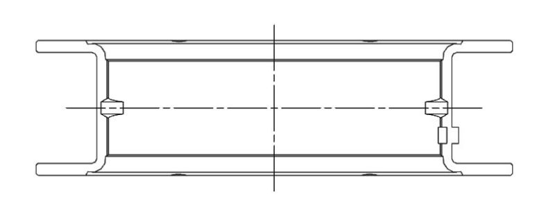 ACL Ford 351C Standard Size High Performance Main Bearing Set - CT-1 Coated 5M1010HXC-STD 5M1010HXC-STD Technical Drawing