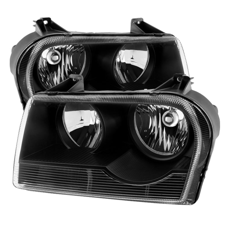 SPYDER Xtune Chrysler 300 05-08 Halogen Non-Projection Style Only Crystal Headlights Black HD-JH-C305-HA-BK 9026423 9026423 Photo - Primary