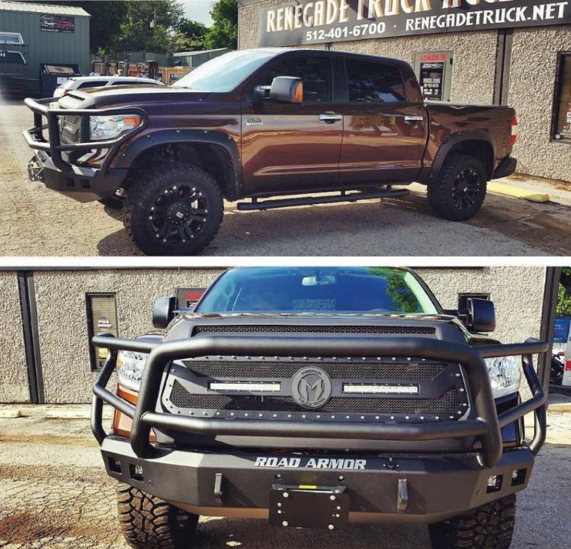 Road Armor 14-20 Toyota Tundra Stealth Front Winch Bumper w/Lonestar Guard - Tex Blk 914R5B 914R5B Photo - Primary