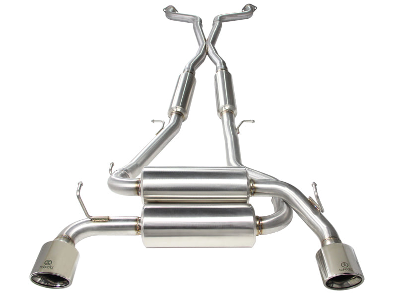aFe Takeda 2-1/2in 304SS Cat-Back Exhaust Infiniti G37 08-13/Q60 14-15 V6-3.7 w/ Polished Tips 49-36103-P 49-36103-P Photo - Unmounted