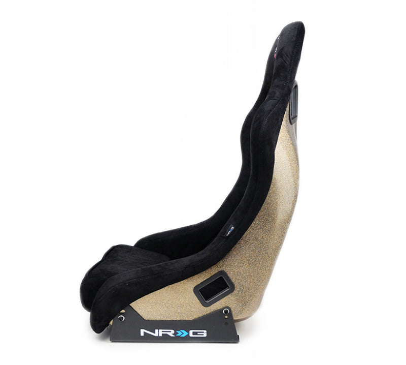 NRG FRP Bucket Seat ULTRA Edition - Medium (Black Alcantara/Gold Glitter Back) FRP-303BK-ULTRA FRP-303BK-ULTRA Photo - Primary