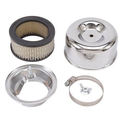 Edelbrock Air Cleaner, 94 Series, Round, Steel Top, Paper Element, 4.65" Dia. X 1202 Photo - Primary