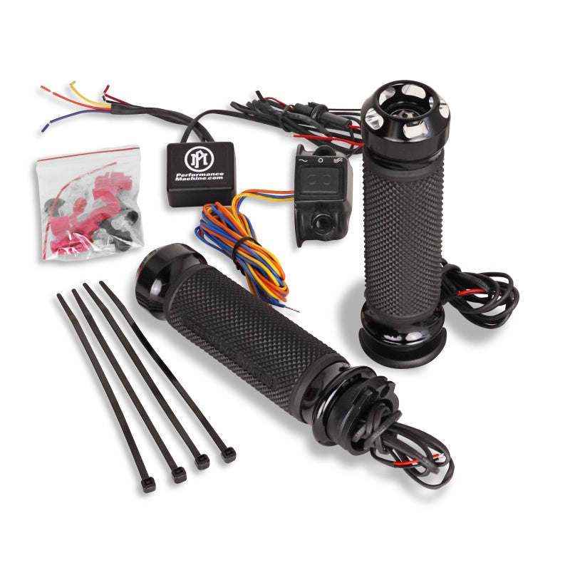 Performance Machine FLHX Cable Apex Heated Grips - Contrast Cut 0063-2092-BM 0063-2092-BM Photo - Primary