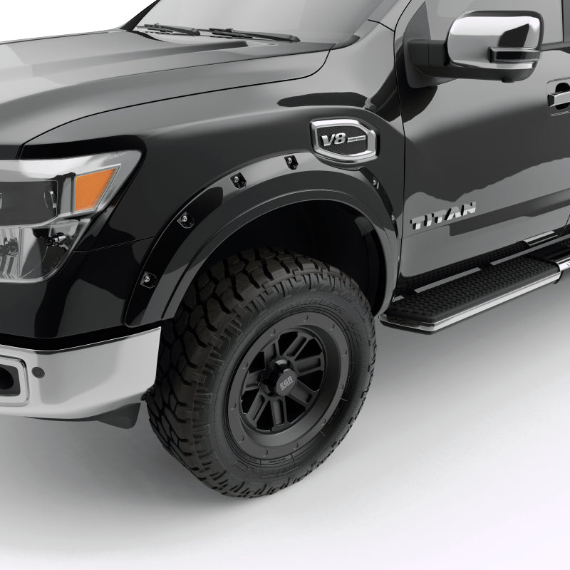 EGR 16+ Nissan Titan XD Bolt-On Look Color Match Fender Flares - Set - Black Metallic 795904-G41 795904-G41 User 1