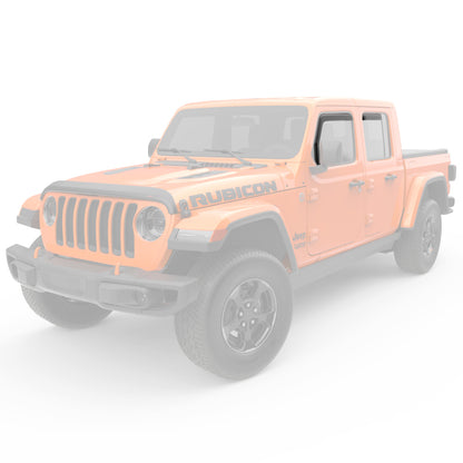 EGR 2018 Jeep Wrangler JL SlimLine In-Channel WindowVisors Set of 4 - Matte Black 575255 575255 Photo - Mounted