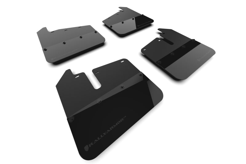 Rally Armor 20-24 GMC Sierra 2500/3500 HD Denali Black Mud Flap w/Metallic Black Logo MF131-BLK-MBK MF131-BLK-MBK Photo - Primary