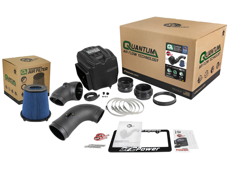 aFe Quantum Pro 5R Cold Air Intake System 08-10 GM/Chevy Duramax V8-6. 53-10005R Photo - Unmounted