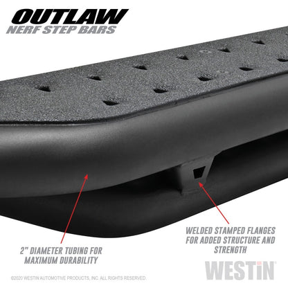 Westin 2020 Jeep Gladiator Outlaw Nerf Step Bars - Textured Black 58-54165 58-54165 Photo - Unmounted