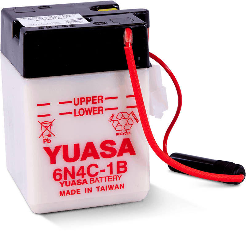 Yuasa Battery Yuasa 6N4C-1B Conventional 6 Volt Battery YUAM26C4B