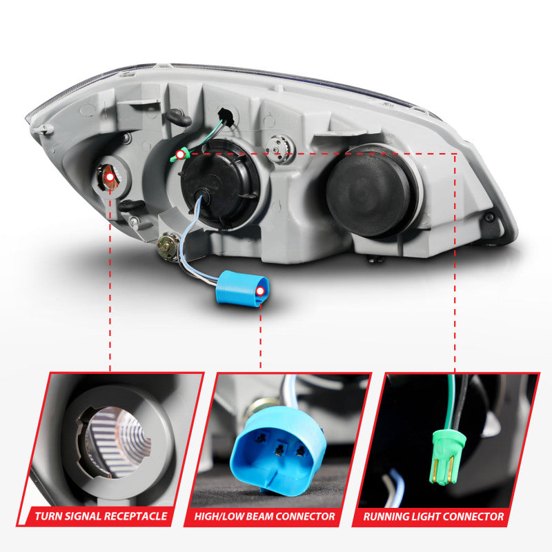 ANZO 05-10 Chevrolet Cobalt / 07-10 Pontiac G5 LED Projector Headlights w/ Seq Black Housing 121573 121573 User 4