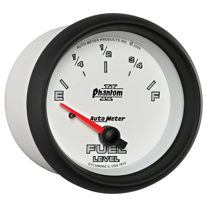 AutoMeter Gauge Fuel Level 2-5/8in. 240 Ohm(e) to 33 Ohm(f) Elec Phantom II 7816 7816 User 5