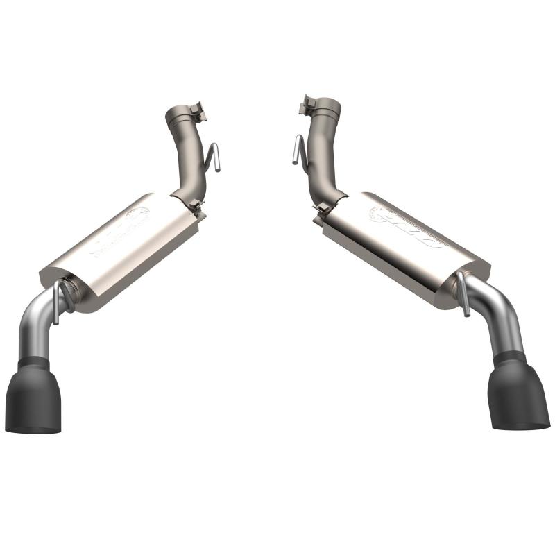 QTP 14-15 Chevrolet Camaro SS 6.2L 304SS AR3 Axle Back Exhaust w/4.5in Black Tips 600114B 600114B Photo - Primary