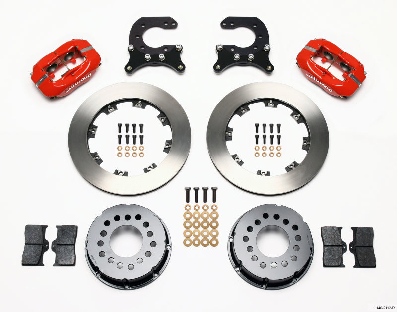 Wilwood Forged Dynalite P/S Rear Kit Red Chev 12 Bolt w C-Clips 140-2112-R 140-2112-R Photo - Primary