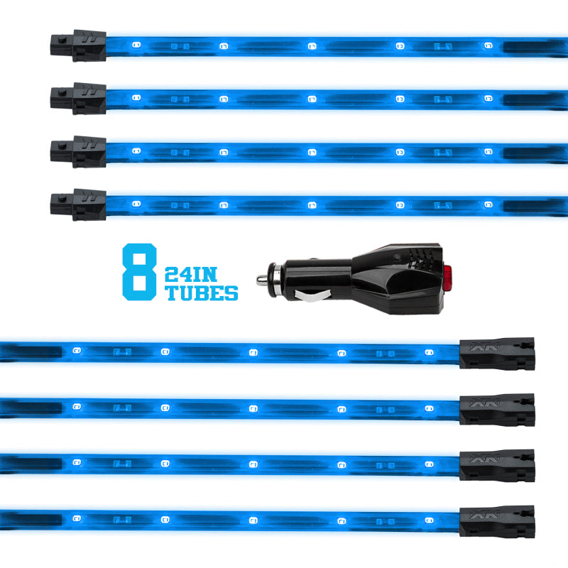 XKGLOW XK Glow Tube Single Color Underglow LED Accent Light Car/Truck Kit Light Blue - 8x24In XK041002-AB XK041002-AB User 1