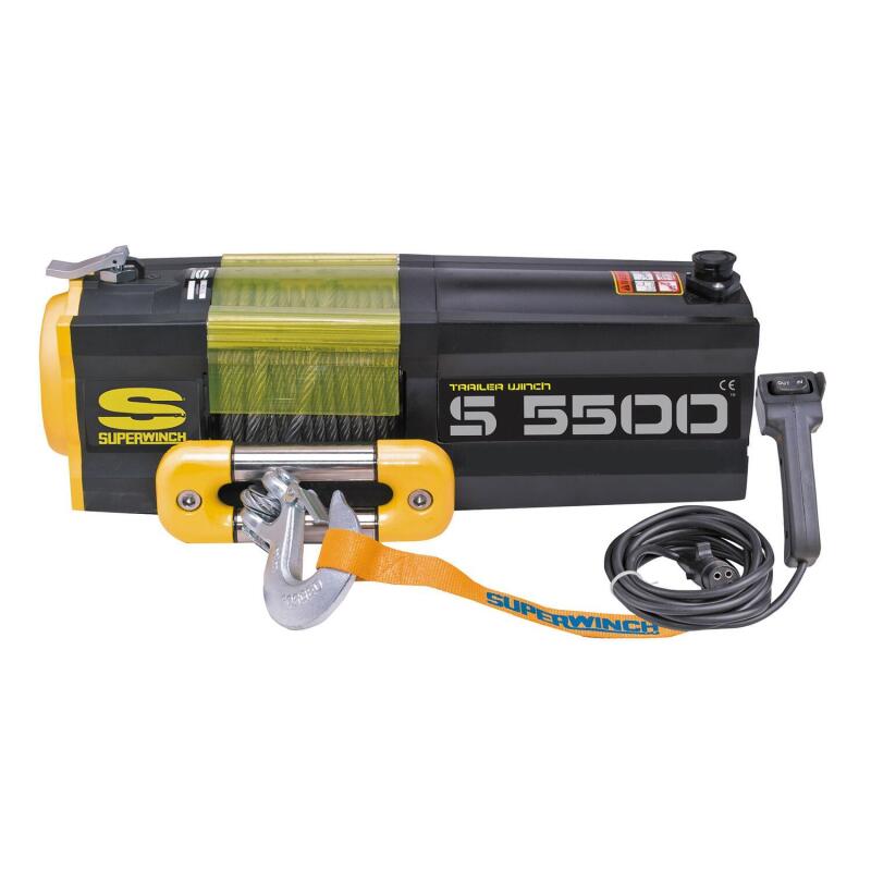 Superwinch 5500 LBS 12 VDC 7/32in x 60ft Steel Rope S5500 Winch 1455200 1455200 Photo - Primary