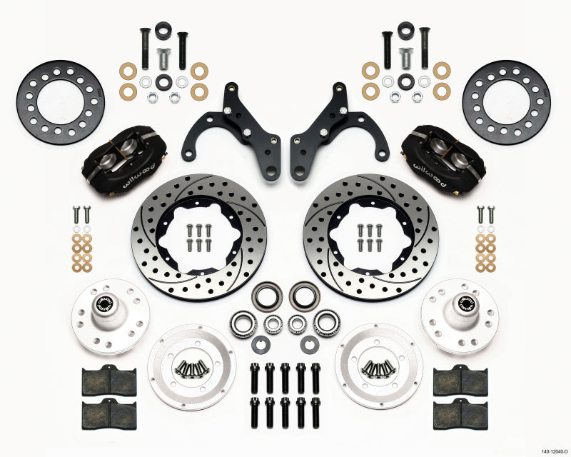 Wilwood Forged Dynalite Front Kit 11.00in Drilled 69-70 Impala Drum/Disc 69-82 Vette 140-12040-D 140-12040-D Photo - Primary