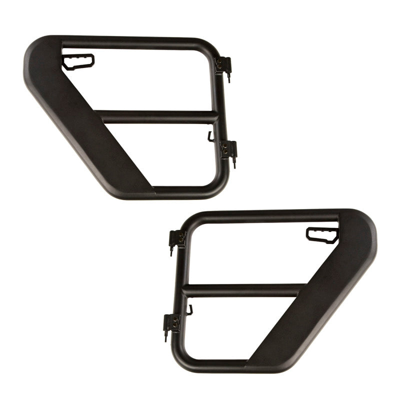 Rugged Ridge Tube Doors, Rear, Textured Black; 18-18 Jeep Wrangler JLU, 4 Door 11509.14 Photo - Primary