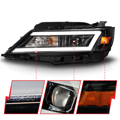 ANZO 14-20 Chevrolet Impala Square Projector LED Bar Headlights w/ Black Housing 121574 121574 Photo - Unmounted