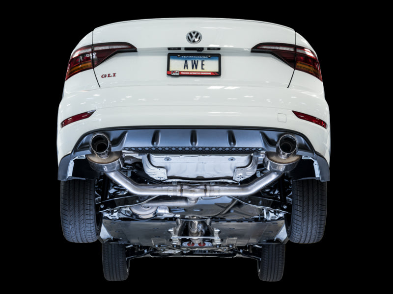 AWE Tuning 18-19 Volkswagen Jetta GLI Mk7 Touring Exhaust - Chrome Silver Tips (Fits High-Flow DP) 3015-22070 3015-22070 Photo - Mounted