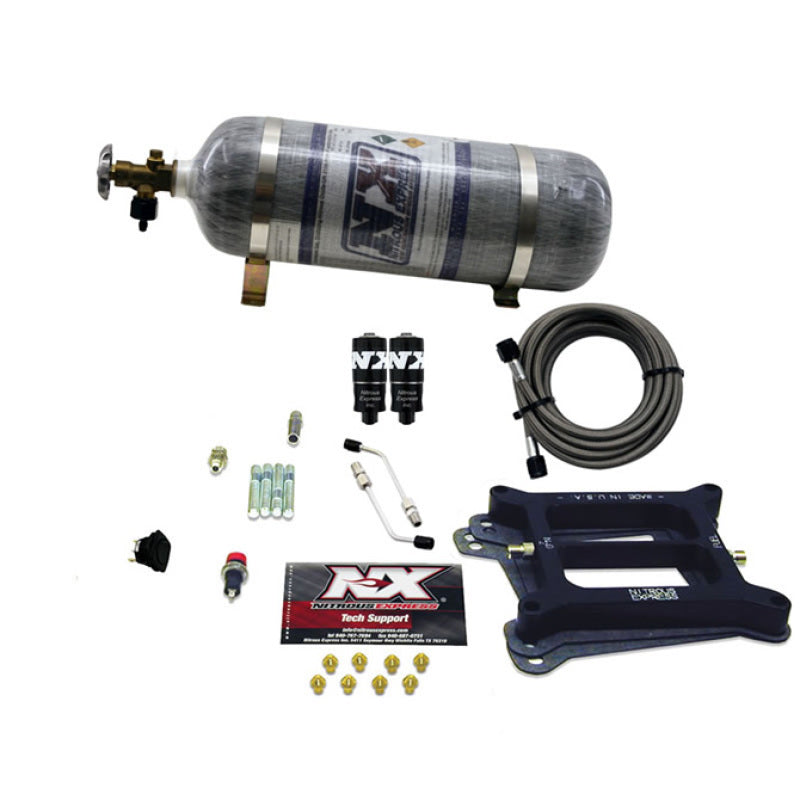 Nitrous Express 4150 Hitman 4-BBL Nitrous Kit (100-200HP) w/Composite Bottle 40040-12 40040-12 Photo - Primary