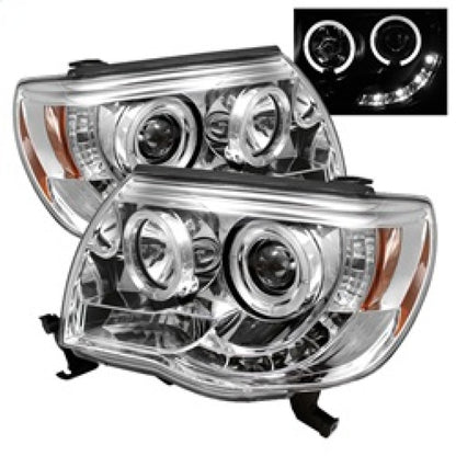 Spyder Toyota Tacoma 05-11 Projector Headlights LED Halo LED Chrome High H1 Low H1 PRO-YD-TT05-HL-C 5011923 5011923 Photo - Primary