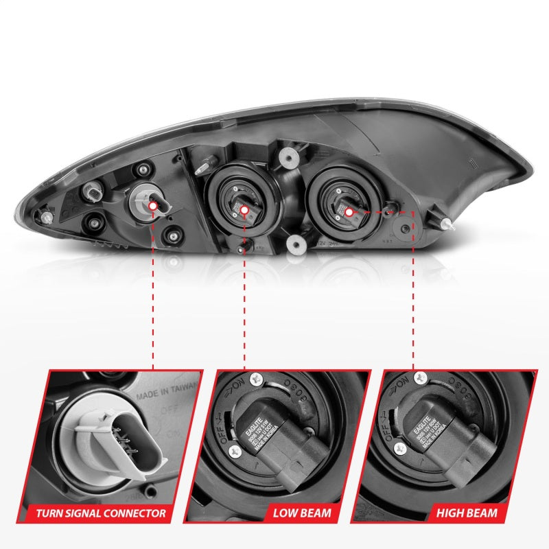 ANZO 2008-2016 International Prostar Crystal Headlights Chrome Housing 131033 131033 Photo - Unmounted