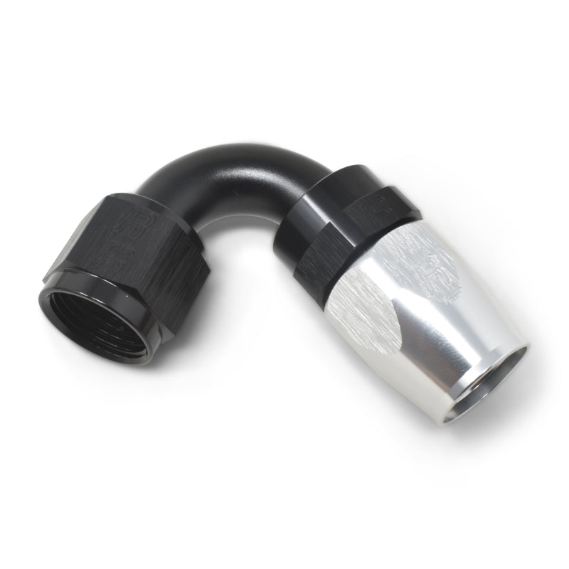 Russell Full Flow Swivel 120° Tight Radius Hose Ends - Black / Silver 613403 Photo - out of package
