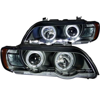 Anzo 2000-2003 BMW X5 Projector Headlights w/ Halo Black 121398 Photo - Primary