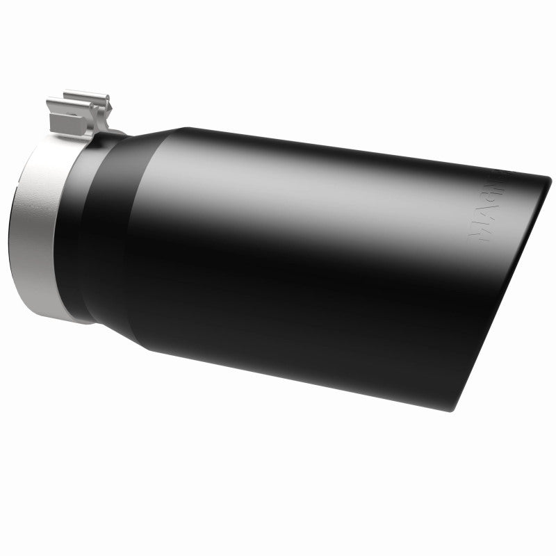 Magnaflow Tip Stainless Black Coated Single Wall Round Single Outlet 6in Dia 5in Inlet 13in L 35239 35239 360 Degree Image Set