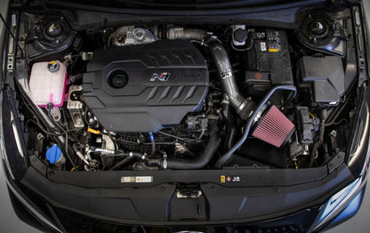 K&N Engineering K&N 2022 Hyundai Elantra N 2.0L L4 Silver Typhoon Intake 69-5329TC 69-5329TC Photo - Mounted