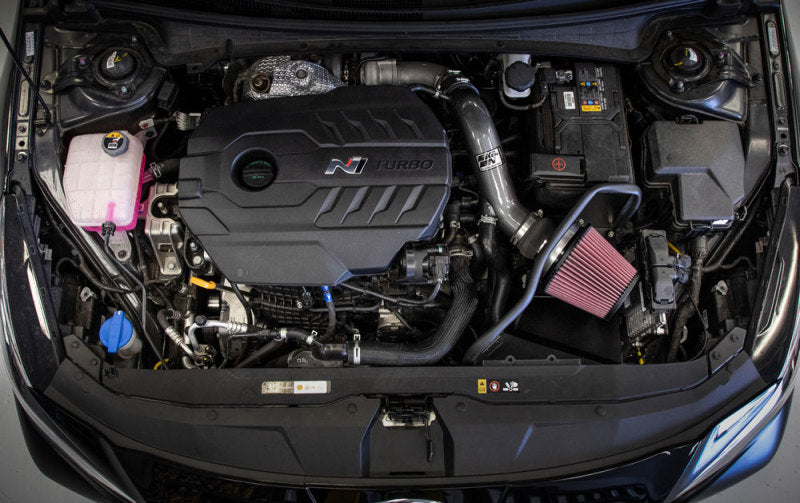 K&N Engineering K&N 2022 Hyundai Elantra N 2.0L L4 Silver Typhoon Intake 69-5329TC 69-5329TC Photo - Mounted
