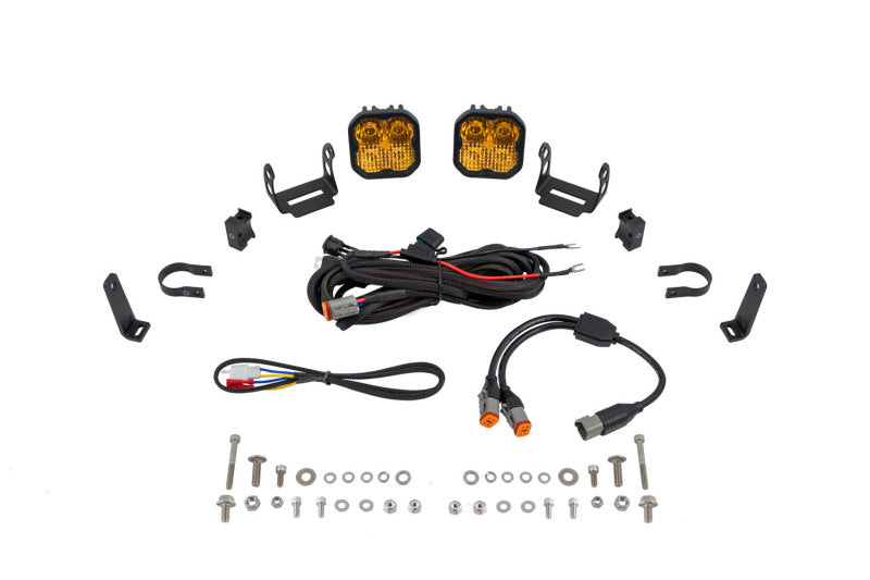 Diode Dynamics SS3 LED Bumper 1 1/2 In Roll Bar Kit Max - Yellow Combo (Pair) DD7660 DD7660 Photo - Primary