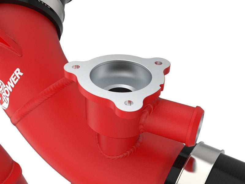 aFe 23-24 Toyota Sequoia V6-3.4L Hybrid BladeRunner 2.5in Aluminum Hot Charge Pipe - Red 46-20718-R 46-20718-R Photo - Close Up