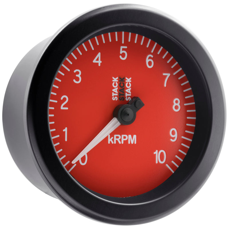 Autometer Stack Sport 88mm 0-10K RPM Tachometer - Red ST100-010R ST100-010R User 5