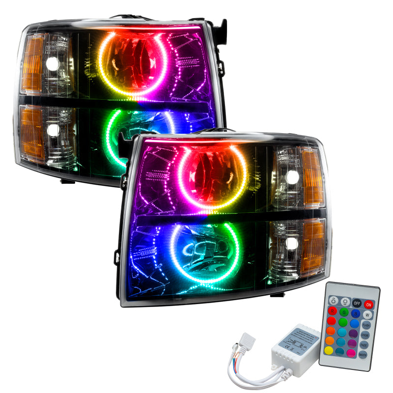 ORACLE Lighting Oracle 07-13 Chevy Silverado SMD HL - Black - Round Style - ColorSHIFT w/ Simple Controller 7105-504 7105-504 Photo - Primary