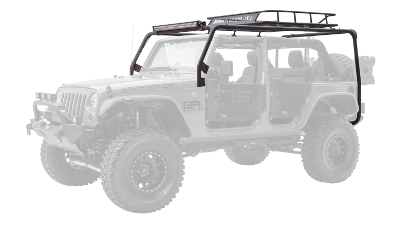 Body Armor 4x4 07-18 Jeep Wrangler JK 4 Door Cargo Roof Rack Box 2 Of 2 JK-6124-2 JK-6124-2 Photo - Primary