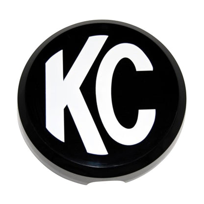 KC HiLiTES 6in. Round Hard Cover for Daylighter/SlimLite/Pro-Sport (Single) - Black w/White KC Logo 5105 5105 Photo - Primary