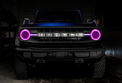 ORACLE Lighting Oracle 21-22 Ford Bronco Headlight Halo Kit w/DRL Bar - Base Headlights ColorSHIFT -w/No Controller 1471-334 1471-334 User 1