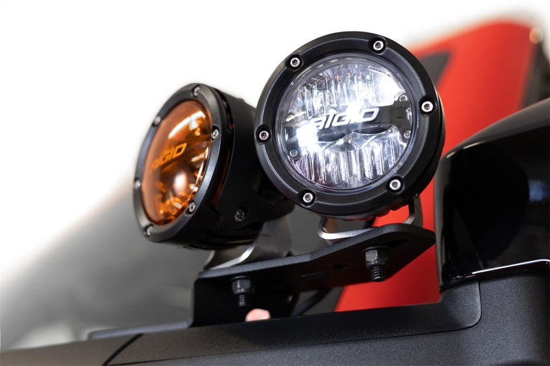 Addictive Desert Designs ADD 21-23 Ford Bronco/Raptor Dual Ditch Light Brackets AC2301801NA AC2301801NA Photo - Mounted