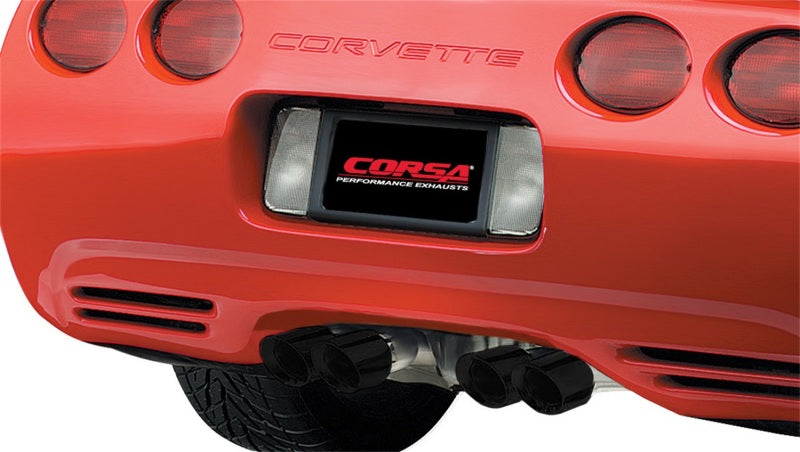 Corsa 97-04 Chevrolet Corvette C5 Z06 5.7L V8 Black Xtreme Cat-Back + XO Exhaust 14114BLK 14114BLK Photo - Mounted