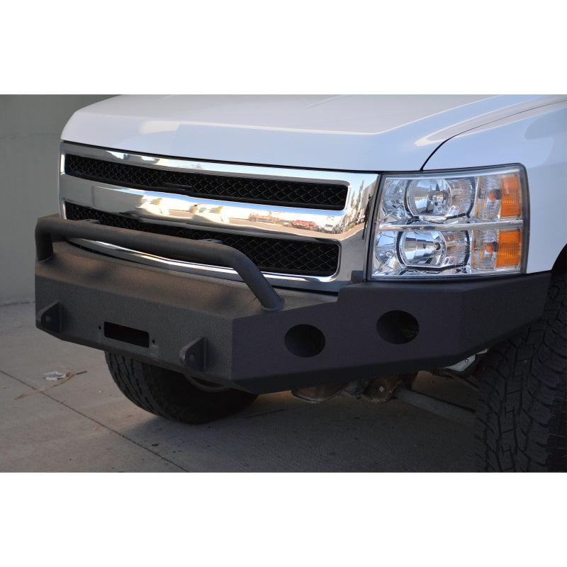 DV8 Offroad 07-13 Chevrolet Silverado 1500 Front Bumper - Black Powdercoat FBCS1-01 FBCS1-01 Photo - Mounted
