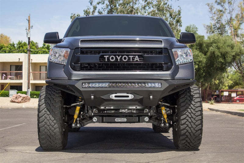 Addictive Desert Designs 14-18 Toyota Tundra Stealth Fighter Front Bumper w/ Sensors F741422860103 Photo - Mounted