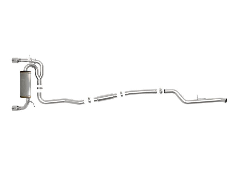 aFe MACHForce XP 3in to 2.5in 304 SS Cat-Back Exhaust w/ Polished Tips 14-16 BMW M235i 49-36347-P 49-36347-P Photo - Unmounted