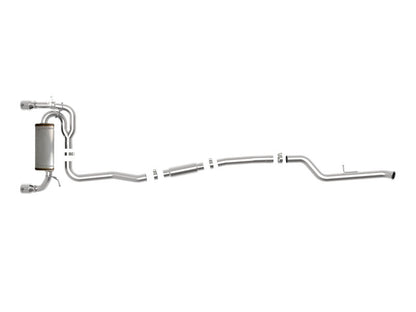 aFe MACHForce XP 3in to 2.5in 304 SS Cat-Back Exhaust w/ Polished Tips 14-16 BMW M235i 49-36347-P 49-36347-P Photo - Unmounted