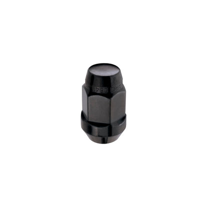 McGard Hex Lug Nut (Cone Seat Bulge Style) M14X1.5 / 22mm Hex / 1.635in. Length (4-Pack) - Black 64074 64074 Photo - Primary