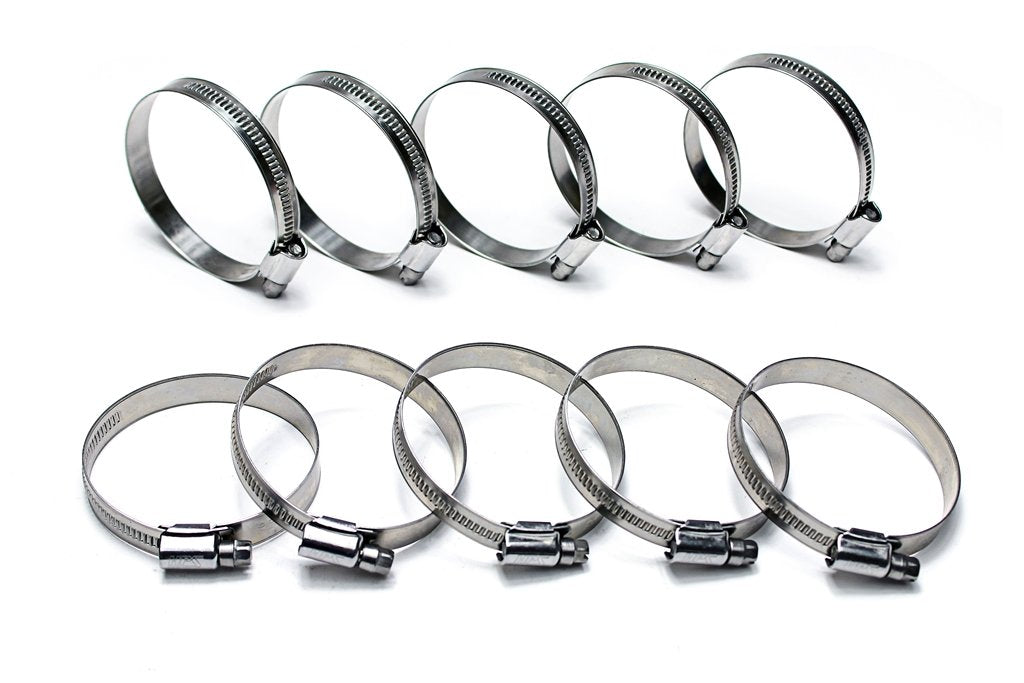 HPS Performance Products HPS Stainless Steel Embossed Hose Clamps SAE 40 10pc Pack 2" - 3" (51mm-76mm)