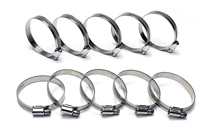 HPS Performance Products HPS Stainless Steel Embossed Hose Clamps SAE 40 10pc Pack 2" - 3" (51mm-76mm)