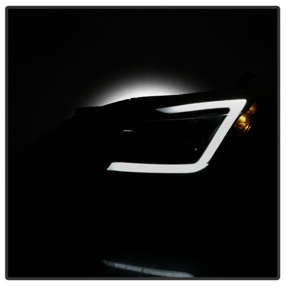 SPYDER xTune 13-15 Nissan Sentra DRL LED Light Bar Proj Halogen Headlights - Blk Smoke (PRO-JH-NS13-LB-BSM) 9042973 9042973 Photo - Unmounted