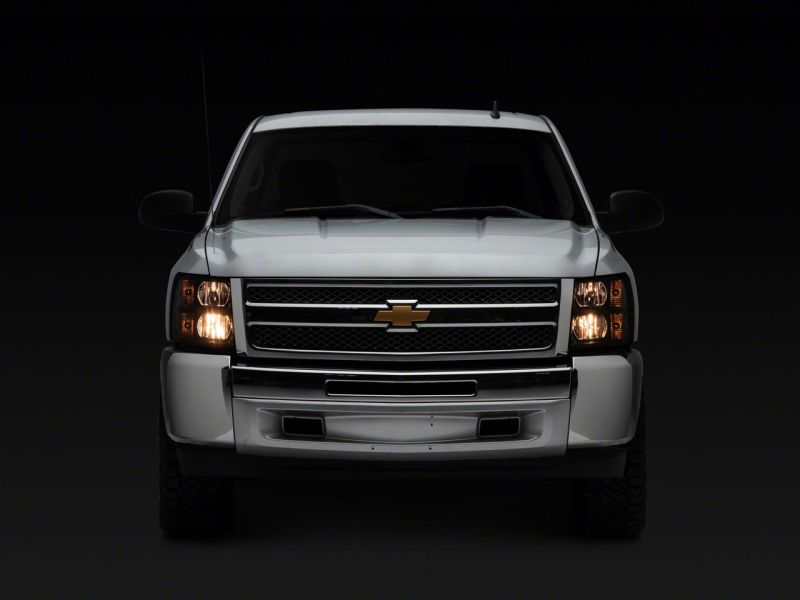 Raxiom 07-13 Chevrolet Silverado 1500 Euro Headlights- Blk Housing (Clear Lens) S112706 S112706 Photo - Close Up