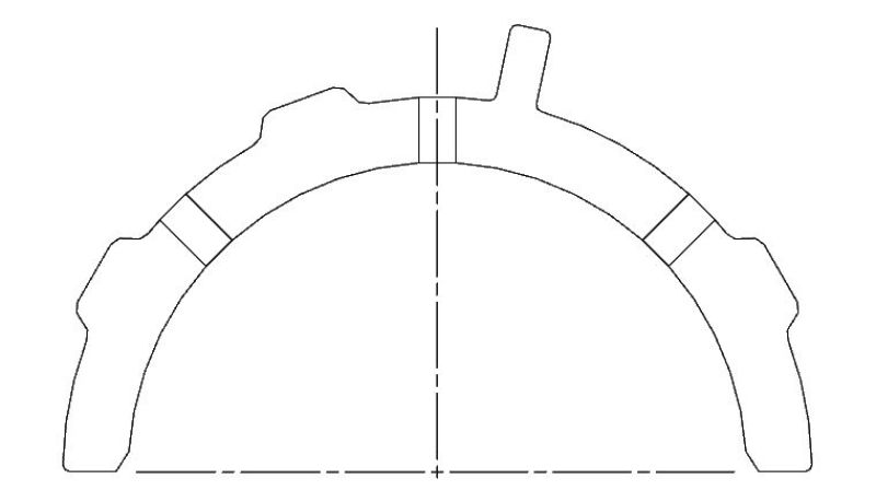 ACL Ford Prod. V8 4.6/5.4L Race Series Engine Crankshaft Main Bearing Set 5M7296H-.025 5M7296H-.025 Technical Drawing